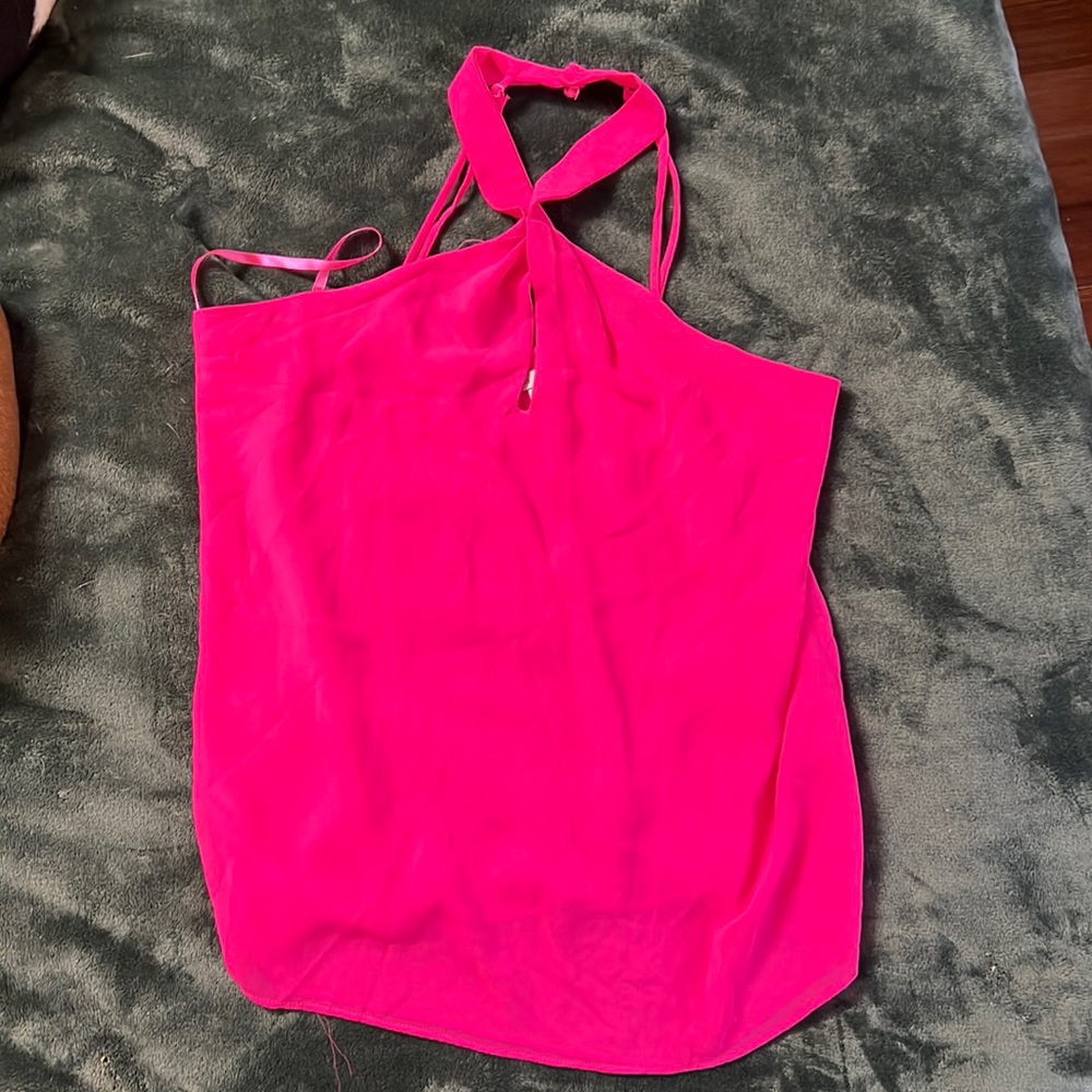 Hot pink halter top